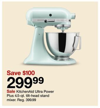 Target Kitchenaid ultra power plus 4.5-qt. tilt-head stand mixer offer
