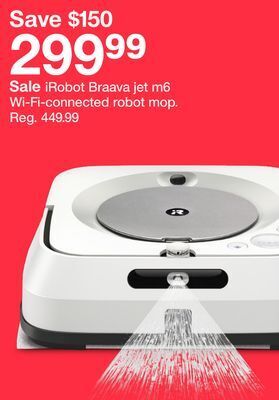 Target Irobot braava jet m6 wi-fi-connected robot mop offer