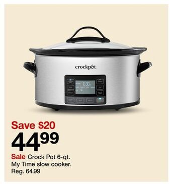 Target Crock pot 6-qt. my time slow cooker offer