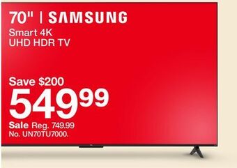 Target Samsung 70" smart 4k uhd hdr tv offer