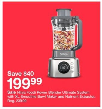 Target Ninja foodi power blender ultimate system with xl smoothie bowl maker and nutrient extractor offer