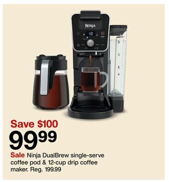 Target Ninja dualbrew single-serve coffee pod & 12-cup drip coffee maker offer