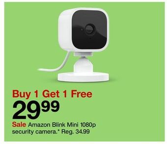 Target Amazon blink mini 1080p security camera offer