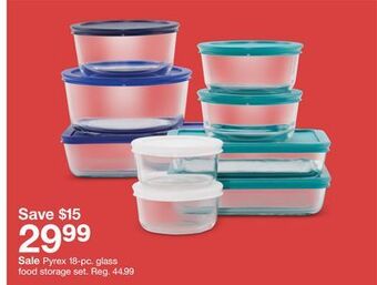 Target Pyrex 18-pc. glass food storage set offer