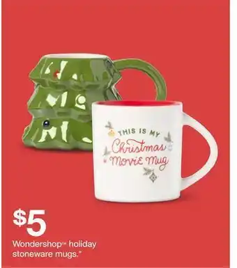 Target Wondershop™ holiday stoneware mugs offer