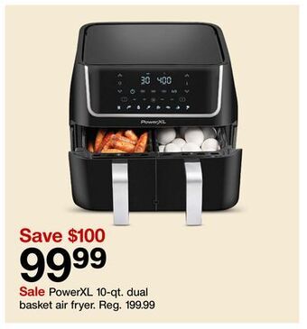 Target Powerxl 10-qt. dual basket air fryer offer
