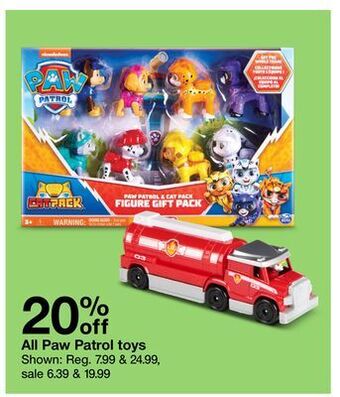 Target All paw patrol toys offer