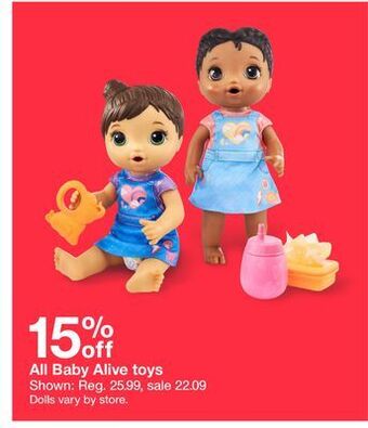 Target All baby alive toys offer