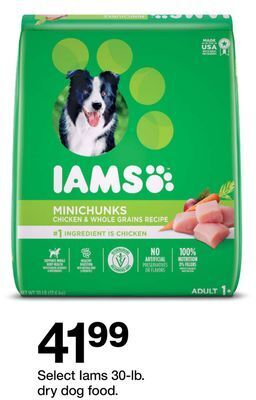 Target Select iams 30-lb. dry dog food offer