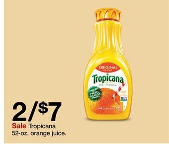 Target Tropicana 52-oz. orange juice offer