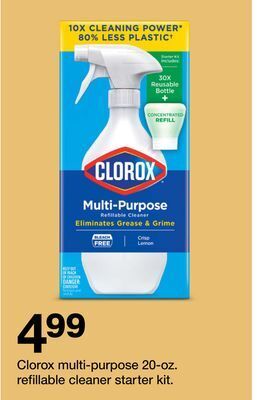 Target Clorox multi-purpose 20-oz. refillable cleaner starter kit offer