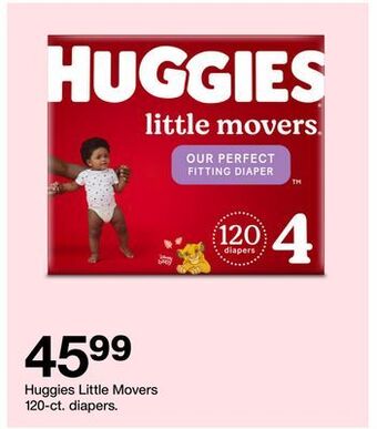 Target Huggies little movers 120-ct. diapers offer
