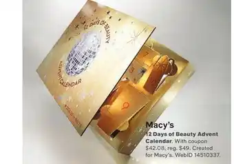 Macy's Created for macy's 12 days of beauty advent calendar, created for macy's offer