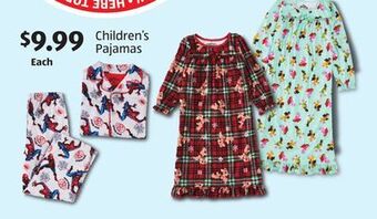 Aldi Children's pajamas offer