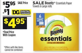 Dollar General Bounty® essentials paper towels offer