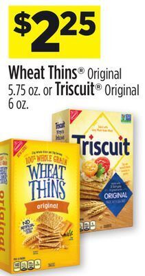 Dollar General Nabisco wheat thins® or triscuit® . offer