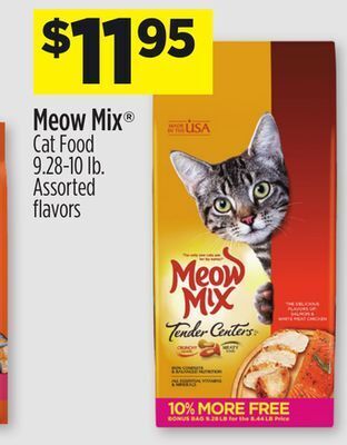 Dollar General Meow mix® cat food offer