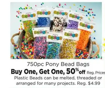 750pc Pony Bead Bags