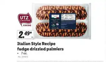 Lidl Italian Style Recipe Fudge Drizzled Palmiers offer