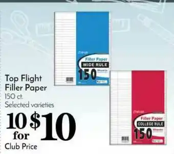 Pavilions Top Flight Filler Paper offer