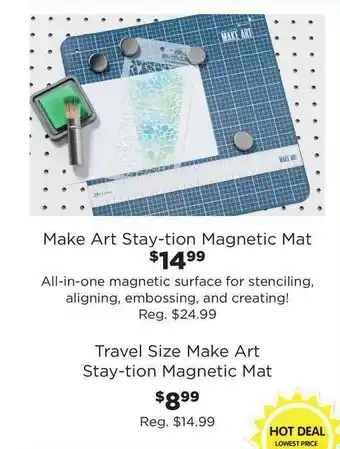 Craft Warehouse Make Art Stay-Tion Magnetic Mat Or Travel Size Make Art Stay-Tion Magnetic Mat offer