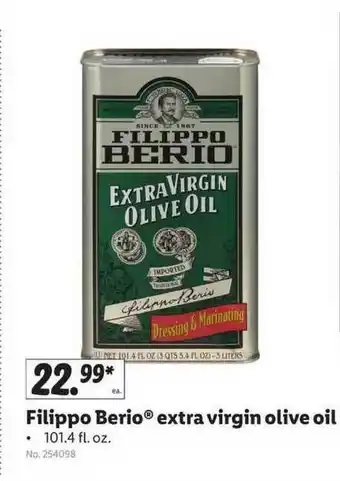 Lidl Filippo Berio® Extra Virgin Olive Oil offer
