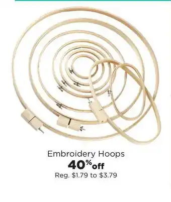 Embroidery Hoops 40% Off