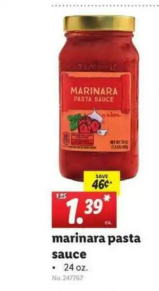 Lidl Marinara Pasta Sauce offer