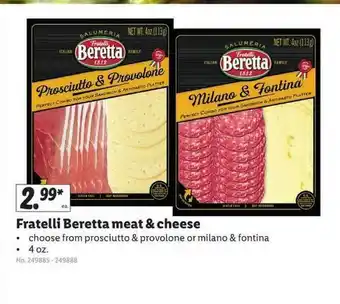 Lidl Fratelli Beretta Meat & Cheese offer