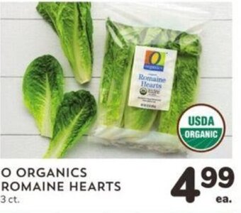 Albertsons O Organics Romaine Hearts 3 ct. offer