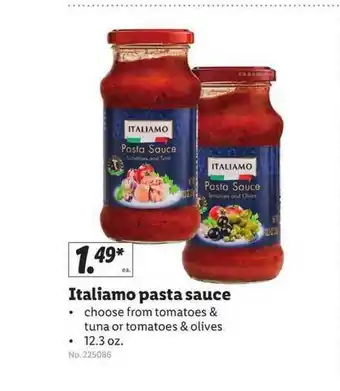 Lidl Italiamo Pasta Sauce offer