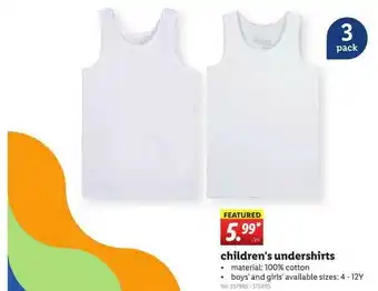Lidl Children's Undershirts offer