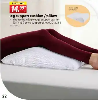Lidl Leg Support Cushion - Pillow offer