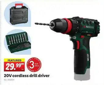Lidl Parkside 20V Cordless Drill Driver offer