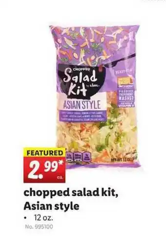 Lidl Chopped Salad Kit, Asian Style offer
