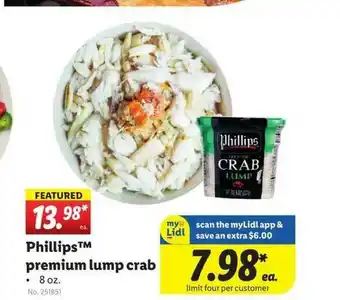 Lidl Philips™ Premium Lump Crab offer