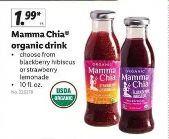 Lidl Mamma Chia® Organic Drink offer