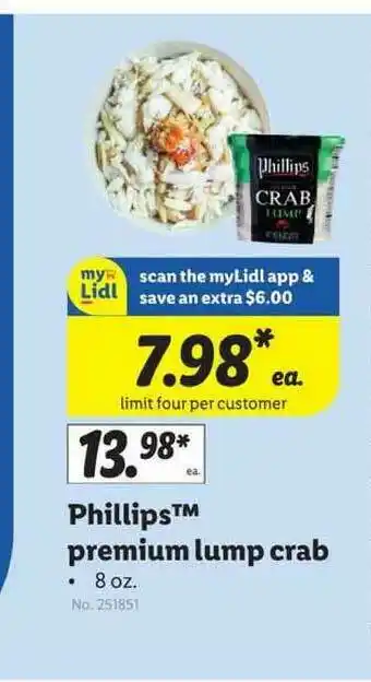 Lidl Phillips™ Premium Lump Crab offer