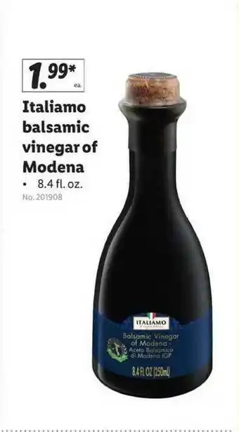 Lidl Italiamo Balsamic Vinegar Of Modena offer