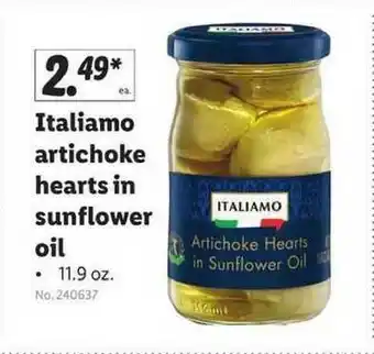 Lidl Italiamo Artichoke Hearts In Sunflower Oil offer