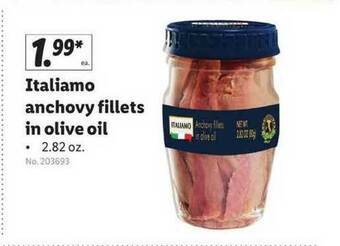 Lidl Italiamo Anchovy Fillets In Olive Oil offer