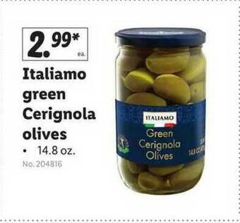 Lidl Italiamo Green Cerignola Olives offer