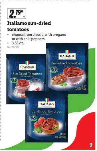 Lidl Italiamo Sun-Dried Tomatoes offer
