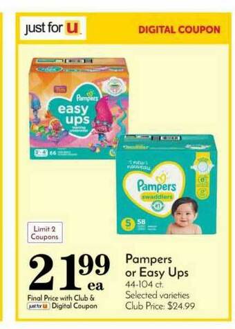 Pavilions Pampers Or Easy Ups offer