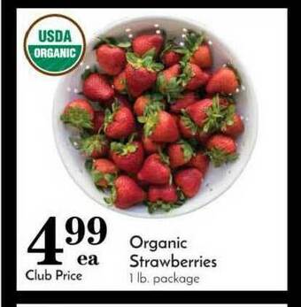 Pavilions Organic Strawberries offer