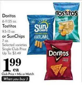 Pavilions Doritos, Tostitos Or SunChips offer