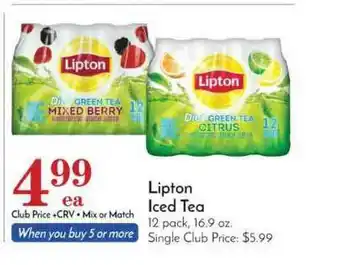 Pavilions Lipton Ice Tea offer