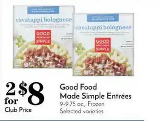 Pavilions Good Food Made Simple Entrées offer