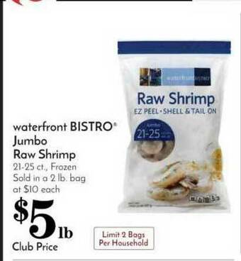 Pavilions Waterfront Bistro® Jumbo Raw Shrimp offer