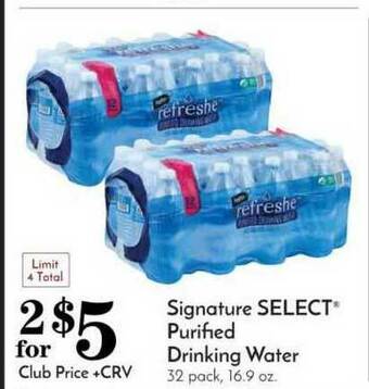 Pavilions Signature Select® Purified Drinking Water offer